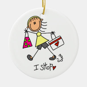 IショップStick Figure Girl セラミックオーナメント
