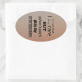 Iシンセ気にサイザオーバルステッカー 楕円形シール (バッグ)