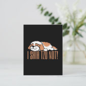 Iシーズー(犬)おもしろい引用文 |誕生日ギフト招待 招待状 (スタンド正面)