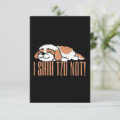 Iシーズー(犬)のTではなくおもしろい引用文 |誕生日ギフトRSVP Ca 出欠カード (スタンド正面)