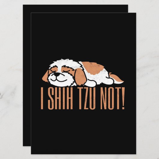 Iシーズー(犬)のTではなくおもしろい引用文 |誕生日プレゼント (正面/裏面)