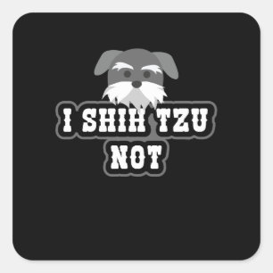 Iシーズー(犬)のTzuないペットShihtzu動物の愛犬家 スクエアシール