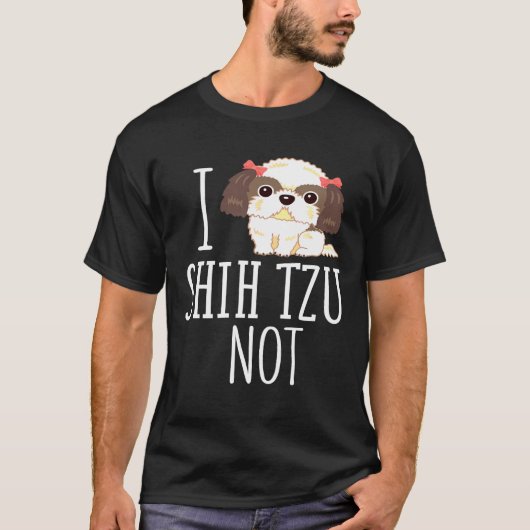 Iシーズー(犬)Tzuではなくシーズー(犬)Tzu犬 Tシャツ (正面)
