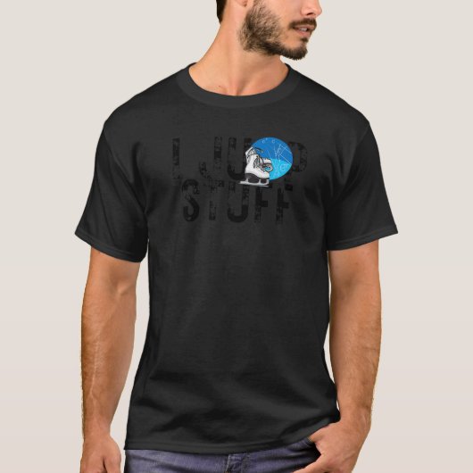 Iジャンプ物姿男性へスケートで滑るまたは女性Ice S Tシャツ (正面)