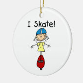 Iスケートスケートボーディングガール セラミックオーナメント (左)