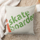 Iスケートボーダーのグランジな文字 クッション (ブランケット)