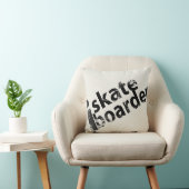 iスケートボード枕黒白 クッション (椅子)