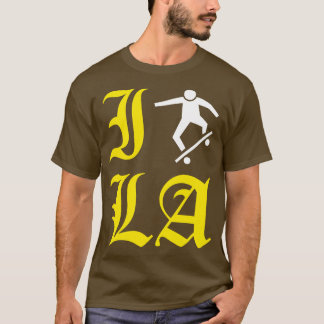IスケートLAロサンゼルススケートまたはダイスケートボード Tシャツ