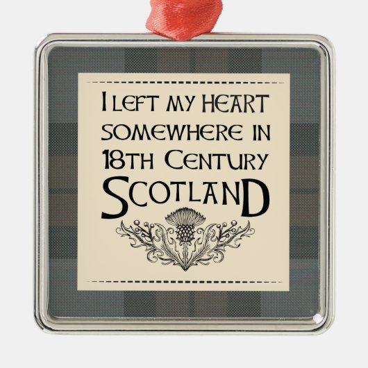 Iスコットランドの私のハートを残しました メタルオーナメント (正面)