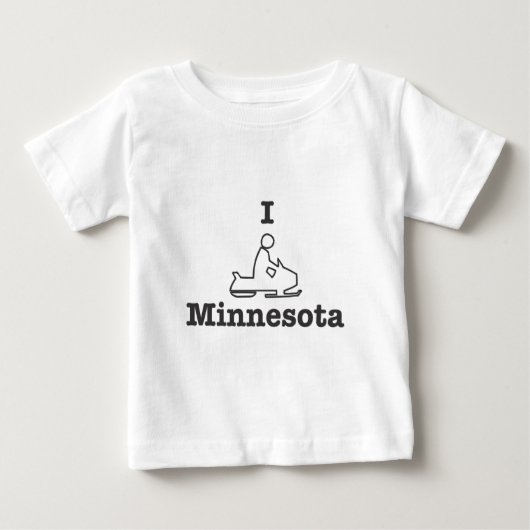 Iスノーモービルミネソタ ベビーTシャツ (正面)