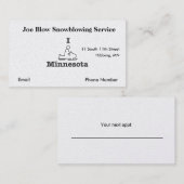 Iスノーモービルミネソタ 予約カード (正面/裏面)