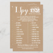 Iスパイウェディングレセプションゲーム英語ゲスペインのーム (正面/裏面)