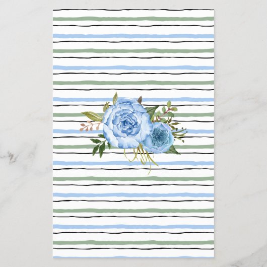 Iスパイウェディングレセプションブルーフラワーズゲームカード チラシ (裏面)