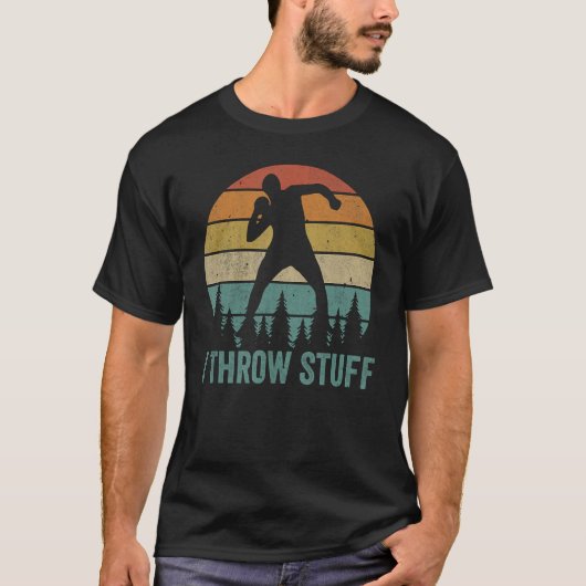 Iスローおもしろい物ショット入りアスリート投球 Tシャツ (正面)