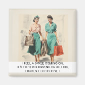 Iス感じプリーの来レトロおもしろい50sことわざ マグネット (正面)