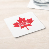 Iセレクトカナダ紙コースター スクエアペーパーコースター (アングル)