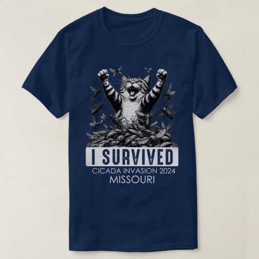 Iチ生き延びカダの侵略2024ミズーリ Tシャツ (デザイン正面)