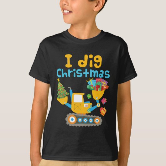 Iディグクリスマスショベルクリスマス Tシャツ (正面)