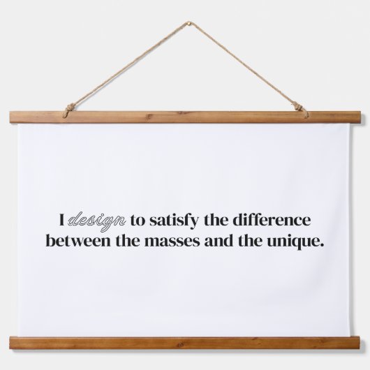 Iデザインウッドトップウォールタペストリー 吊り下げ型タペストリー (正面)