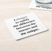 Iデザイン紙コースター スクエアペーパーコースター (アングル)