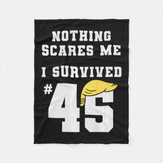 Iトおもしろいラッ生き延びプ45何も私カマラを怖がらせない フリースブランケット