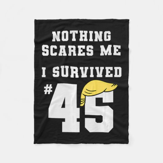 Iトおもしろいラッ生き延びプ45何も私カマラを怖がらせない フリースブランケット (正面)