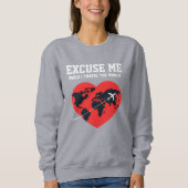 Iトラベルタイポグラフィ&ワールドカスタム スウェットシャツ (正面)