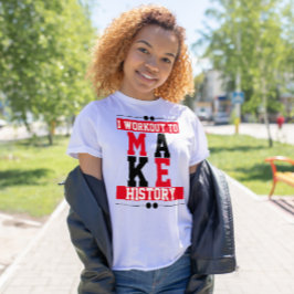 Iトレーニングヒストリジムの作感動的引用文 Tシャツ