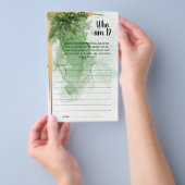 Iトロピカルパームブライダルシャワーゲームカード チラシ (ハンドル)