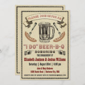 IドビールB-Q婚約パーティ招待状 招待状 (正面/裏面)