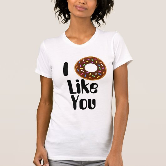 Iドーナツはおもしろいなティー好みます Tシャツ (正面)