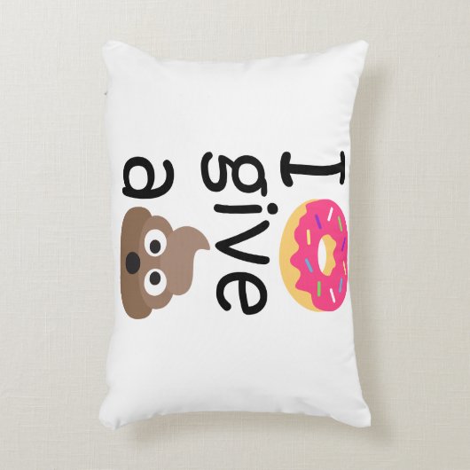Iドーナツはウンチのemojiを与えます アクセントクッション (正面(垂直))