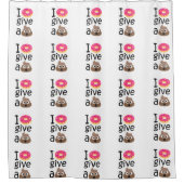 Iドーナツはウンチのemojiを与えます シャワーカーテン (正面)