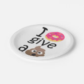 Iドーナツはウンチのemojiを与えます ペーパープレート (アングル)