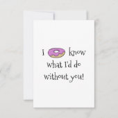 Iドーナツは私がすることを知っています サンキューカード (正面)