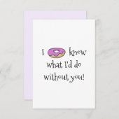 Iドーナツは私がすることを知っています サンキューカード (正面/裏面)