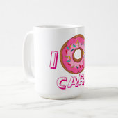 Iドーナツ心配のしゃれ コーヒーマグカップ (正面左)