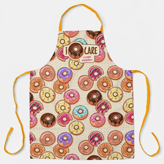 Iドーナ気にッツおもしろいかわいいドーナツ エプロン (正面)