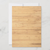 IドBBQ婚約パーティウッド素朴リングや輪カスタム 招待状 (裏面)