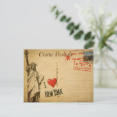 Iニュー❤️ヨークヴィンテージ自由の女神 ポストカード (スタンド正面)