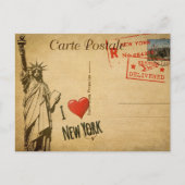 Iニュー❤️ヨークヴィンテージ自由の女神 ポストカード (正面)