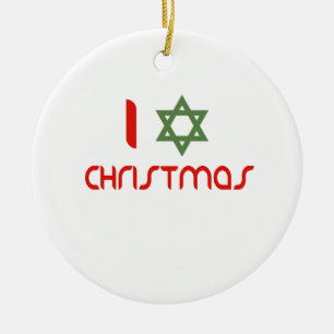 Iハヌカーのクリスマスの緑 セラミックオーナメント