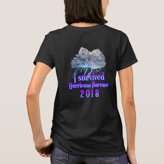 Iハリケ生き延びーンフィレンツェ雨 Tシャツ (裏面)