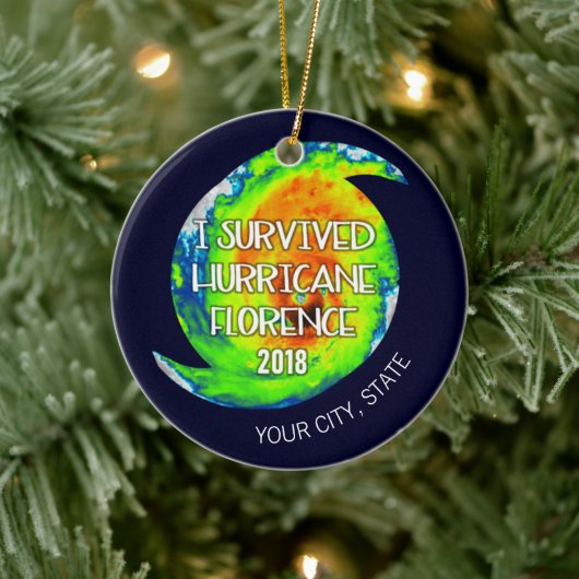 Iハリケ生き延びーンフィレンツェ |都市と州 セラミックオーナメント (ツリー)