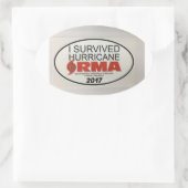 Iハリケ生き延びーンIRMA OVALデカール 楕円形シール (バッグ)