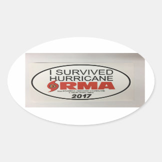 Iハリケ生き延びーンIRMA OVALデカール 楕円形シール