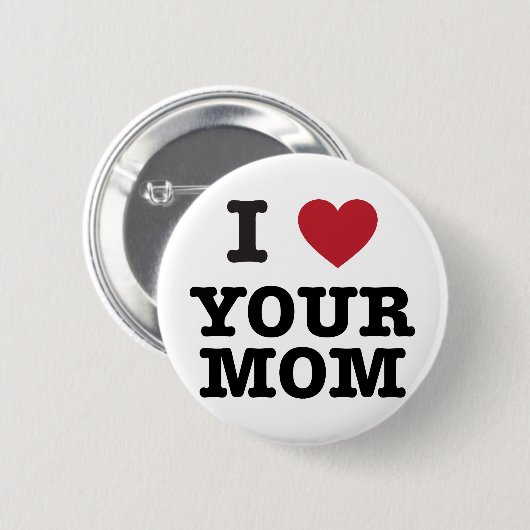 Iハートあなたのお母さん 缶バッジ (正面&裏面)