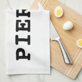 Iハートおもしろいカスタムピアゴ キッチンタオル (四つ折り)