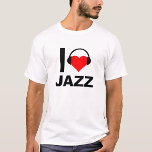IハートおもしろいジャズTシャツ Tシャツ