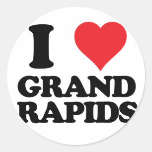 Iハートおよび愛Grand Rapids、ミシガン州 ラウンドシール